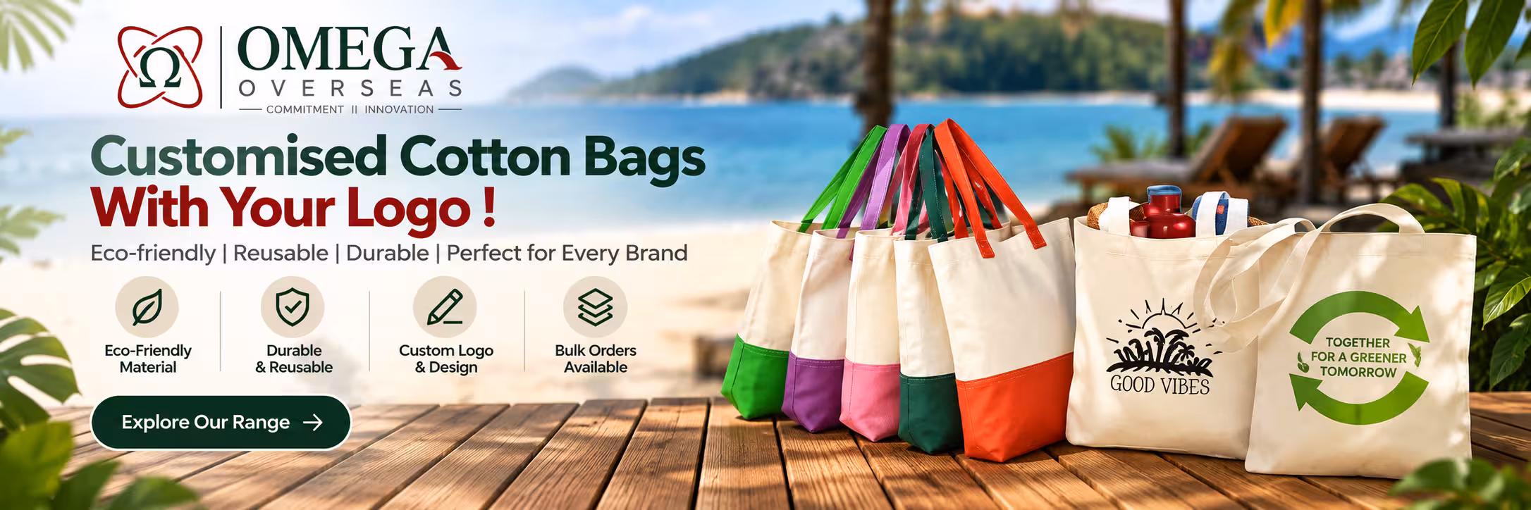 Customised Cotton Bags With Your Logo - Omega Overseas